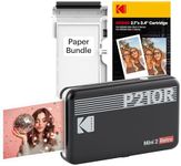 KODAK P210R Mini 2 Retro, Mini Photo Printer 2.1x3.4, 68 Photos Included, Wireless Bluetooth, Compatible With iOS & Android Smartphones, 4PASS Printing Technology, Black