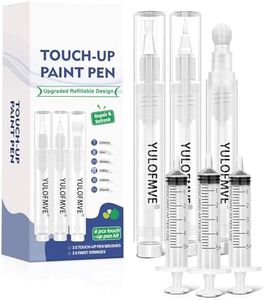 YULOFMVE Touch Up Paint Pen Kit, New Upgraded 3 Refillable Paint Pens with 3 Types of Brushes, Fillable Paint Touch Up Pens for Walls, Furniture, Floors, Windows, Doors(New Upgraded 6 Pcs Pack of 1)