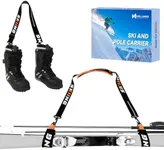 Mellbree Ski & Pole Carrier Straps, Shoulder Sling with Cushioned for Easy Transportation of Your Ski Gear Ski Carrier Straps and Shoe Carrier 1Set Easy Carrier Tools