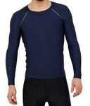 Compression T-Shirt Top Full Sleeve Trainer Fit Multi Sports Lycra Skin Inner Wear (M)