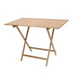 Mottiwood Folding Collapsible Wooden Table, Space-Saving, 100 x 60 x 75 cm, Beech Wood, Beer Table, Indoor and Outdoor