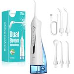 COSLUS Water Dental Flosser Teeth Pick: 2025 Upgraded Portable Cordless Oral Irrigator 300ML Rechargeable Travel Irrigation Cleaner IPX7 Waterproof Flossing Machine for Teeth Cleaning