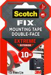 Scotch-Fix Double-Sided Extreme Exterior Mounting Tape, 19mm x 1,5m - For Outdoor Extreme Use, Weather Resistant, Permanent Tape, 100% Adhesive, 3M Advanced Technology - Holds up to 10kg