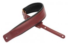 Levy's Leathers 3" Leather Guitar Strap with Foam Padding and Garment Leather Backing; Burgundy (DM1PD-BRG)