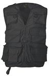 Adults Multipocket Fishing Vest Black L