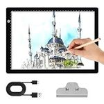 A4 Light Pad - Diamond Painting Light Board, 3 Levels Adjustable Brightness Tracing Light Box, Type-C USB Power Cable LED Light Pad for Diamond Painting, Drawing