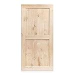 VANCLEEF Sliding Barn Door Rustic Unfinished Wood Panel Slab, 42in Width x 84in Height, Classic Design with Frame, for Closet, Pantry, Bathrooms, Bedrooms and Other Interior Use