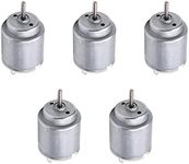 Fielect 5Pcs DC Motor 1.5-6V 5000-20000RPM Micro Motor Mini Motor Electric Motor Round Shaft for RC Boat DIY Car Toys Model DIY Hobby