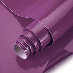 WALLTON - Purple Gloss Peel and Stick Self-Adhesive Removable Thicken Waterproof for Kitchen Countertop Cabinet Wardrobe - 24''x''96 Inches, Vinyl