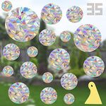 Window Decals for Birds Strikes, DELLAN 35 Anti-Collision Bird Deflectors, Suncatcher Stickers Rainbow Window Clings for Glass Windows