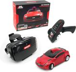 Kobotix Real Racer - Remote Control Car with Camera, FPV RC Car, Compatible with Meta Quest (2, 3, Pro), HD First Person View Video, Gyroscope, Included Controller and Headset, App Controlled (Red)