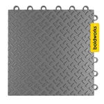 Boldworks Garage Floor Tiles, Pack of 48, 12x12 Inch, Gray, Anti-slip, UV Resistant, Water & Oil Resistant