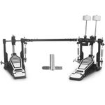 Seteol Double Kick Bass Drum Pedal, Heavy-Duty Double Kick Pedal with Twin Chain Drive Percussion Hardware & 4-Sided Beater Heads | Electric Drum Set Double Bass Pedal for Pro Drummers (Double Pedal)