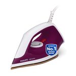 Philips Dry Iron DST0610/30 with 3 year warranty (World No.1 Ironing Brand) Powerful 1000 Watts for Fast heat up & Golden Advanced Alloy Soleplate with Uniform Heat Distribution