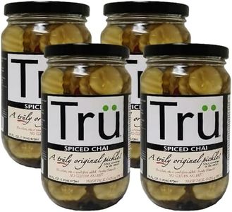 Tru Spiced Chai Pickle – Pure Natural Pickles with Perfect Balance of Seasonings - No Colors, Oil, Emulsifiers | Kosher & Gluten Free | Classic Original Flavor Since 1900s | 16 Fl Oz (Pack of 4)