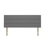 SANA SLEEP Dublin Naple Suede HeadBoard - Luxury 20" Upholstered Design for Divan Beds - Multiple Fabric Options for Bedroom and Hotel Furniture- 6FT Super King - Grey