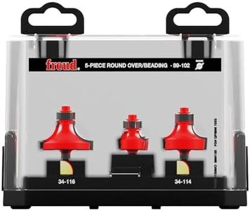 Freud 89-102: 5 Piece Round Over/Beading Bit Set (1/4" Shank)