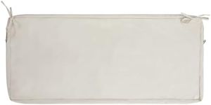 FUNHOME Outdoor Bench Cushion Covers 48" x 18" x 3", No Insert! Patio Cushion Covers for Outdoor Furniture,Water Resistant Patio Loveseat Covers 1 Pack, Cream White (Covers ONLY)