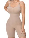 GOLD CARP Women Shaping Bodysuit Shapewear Tummy Control Full Body Shaper Butt Lifter Thigh Slimmers Shorts Waist Trainer Vest Adjustable Straps Beige S