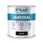 Polar Premium Leak Seal Black Paint - 500ml - Instant Waterproof Roof Sealant - Ideal for Leaks, Cracks & Roof Repair - Concrete, Brick, Metal, Drainpipes & Gutters - Easy to Apply