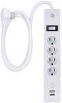 GE 4-Outlet Surge Protector, 2 USB 