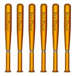 Maydahui 12 Pcs Baseball Ballpoint Pens Gold Baseball Bat Pens Cool Sports Best Player Pens Blue Ink for Team Associations Clubs School Office Supplies Baseball Themed Birthday Gifts