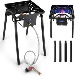 ARC High-Pressure Propane Jet Burner for Outdoor Cooking, Single Burner Propane Stove Gas Burner, with Height Adjustable Legs,ideal for Woks, Skillets and Pots