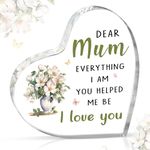 Mum Birthday Gifts,for Mum, Best Mum Gifts for Birthday Mothers Day Christmas - Acrylic Plaque Keepsake With Touching Words - Gifts for Mum Birthday Present, Unique Gifts Ideals for Mum