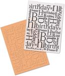 Happy Birthday Plastic Embossing Fo