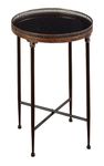 Deco 79 Metal Accent Table with Tray Top, 18" x 18" x 26", Black