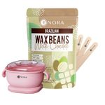 ENORA Premium Waxing Kit for Women - Silicone Wax Warmer for Hair Removal, Eyebrow, Bikini, Legs, Face, Brazilian Wax & More - Machine + 1-Pack Hard Wax Beads -white chocolate(100 g)+ Accessories