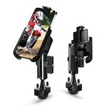 GUB Aluminum Motorcycle Phone Mount on Handlebar Φ0.55-1.42in, Free Angle Adjustable Metal Bike Phone Holder for iPhone 12 13 14 Pro Max and 4"- 7.2" Cell Phone on ATV Scooter Road Mountain Bicycle…