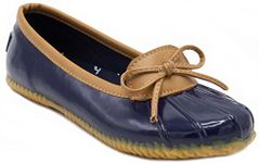 London Fog Womens Webster Rain Shoe Navy 8 M US