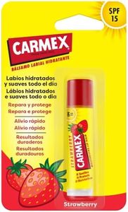 Carmex Bálsamo Labial SPF 15, Click Stick Fresa, 4.25g
