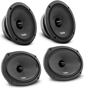 DS18 Car Audio Speakers 2X 6.5” and 2X 6.9” Pro Audio Midrange Loudspeakers with Bullet - Premium Quality Audio Door Speakers for Car or Truck Stereo Sound System - 4 Speakers