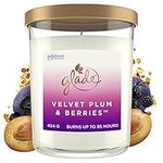 Glade Extra Large Scented Candle, Home Décor Jar Candle Infused with Essential Oils, 85 Hour Burn Time, Velvet Plum & Berries, 454g