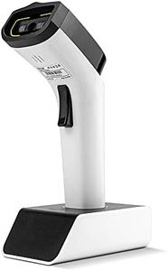 NETUM Fashionable Bluetooth Wireless 1D Barcode Scanner, Hands Free CCD Barcode Reader with Stand and Built-in Memory, Works with MAC OS, Windows, iOS, Android, Transfers Up to 50 Meters DS5000