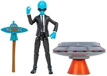 FORTNITE Human Bill (EMOTE Series) - 4-inch Articulated Figure with Lil’ Saucer Emote Vehicle and Flying Slasher Accessory