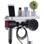 Hair Dryer Holder, Multifunctional Wall Mounted Hair Dryer Holder for Dyson Supersonic Hair Dryer