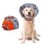 Hjumarayan Dog Cone Collar, Dog Cones after Surgery Soft Dog Cones to Stop Paw Licking Comfy Recovery Collars for Dogs, Waterproof Dog Head Cone Anti-Bite Lick Wound Healing (Red XL)