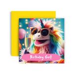 Huxters Birthday Cards for Women and Her – Birthday Girl Unicorn Birthday Card Happy Birhday Card for him and her Friend Sister Auntie Daughter Niece Funny Card 14.8cm