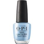 OPI Nail Lacquer, Mali-blue Shore, Blue Nail Polish, Malibu 2021 Collection, 0.5 fl oz