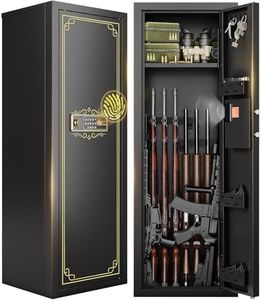 KAER 12-15 Fingerprint Long Gun Safe for Rifles & Pistols | Password Lock | Adjustable Shelves | Perfect for Apartments, Homes, Offices | Secure Storage and Quick Access Gun Cabinet