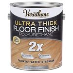 Rust-Oleum Varathane Ultra Thick Floor Finish 2X Polyurethane for Interior Wood Surafce in Liquid Form (3.78 Liters | Water-Based | Clear Gloss)