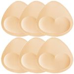 TopBine Removable Bra Pads Inserts Women's Comfy Sports Cups Bra Insert for BIkini Top Swimsuit (3 Beige L, C/D)