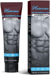 HYDROCEAN Hair Removal Cream for Men, Body Depilatory Cream No Irritation to Skin Painless Hair Removal Gel for Unwanted Hair, All Skin Types 150ml / 5.1 fl.oz
