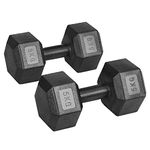 Yaheetech Arm Hand Dumbbell 5 KGx2 (Sold in pair) Hexagon dumbbell for Strength Training Home Workout Aerobic