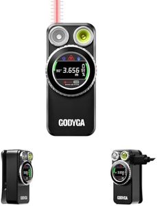 Godyga TorchEye UDA EDC Clip-On Flashlight with Laser Distance Meter, Digital Angle Finder, 650LM White & 365nm UV Light, Area Calculator, Height Measurement, USB-C Rechargeable, Magnetic Work Light
