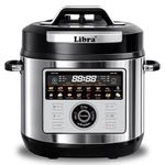 Libra 6L Electric Pressure Cooker, 19-in-1 Digital Multi Cooker with 304 Stainless Steel Inner Pot, 1000W, 10 Layer Safety, One Touch Pressure Release, Delay Timer & Keep Warm for Rice, Dal, Biryani