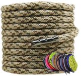 BORED? PARACORD! Shoe and Boot Laces Heavy Duty Thick and Tough Shoelaces for Sport Hiking Work Boots, Sand Camo, 96 Inch (2 laces)